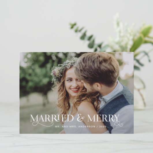 結婚したとメリー | ユニークスタイリッシュ文字 シーズンカード (スタンド正面)