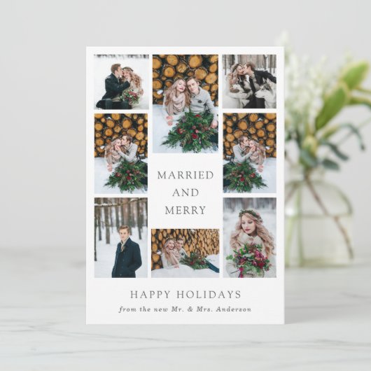 結婚したとメリー |写真数々の初めてのクリスマス シーズンカード (スタンド正面)