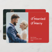 結婚したとメリー | 初めてのクリスマスフォト・カード シーズンカード (正面/裏面)