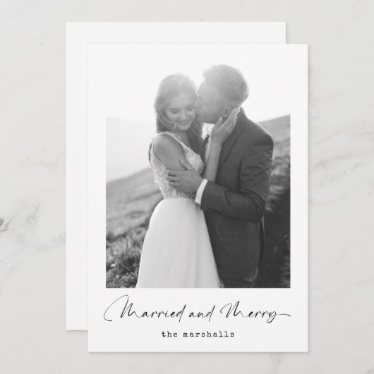結婚したとメリー | 白黒写真 シーズンカード (正面/裏面)