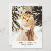 結婚したと新メリー婚のクリスマスカード シーズンカード (正面)