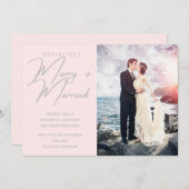 結婚したと新メリー婚クリスマスホリデー写真 シーズンカード (正面/裏面)