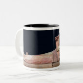 結婚したなカップルの石棺、525-500紀元前に ツートーンマグカップ (正面左)