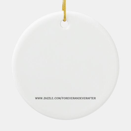 結婚したなキスをするな雪だるま私達の初めてのクリスマス セラミックオーナメント (裏面)