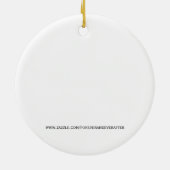 結婚したなキスをするな雪だるま私達の初めてのクリスマス セラミックオーナメント (裏面)