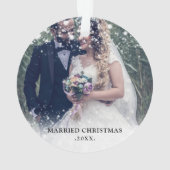 結婚したな初めてのクリスマス|の写真の休日 オーナメント (裏面)