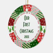結婚したな私達の第1初めてのクリスマス セラミックオーナメント (左)