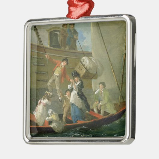 結婚したな船員さようなら、c.1800 (パネルの油) メタルオーナメント (左)