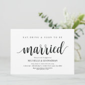 、結婚したに、婚約パーティの招待を食べて下さい、飲んで下さい 招待状 (スタンド正面)