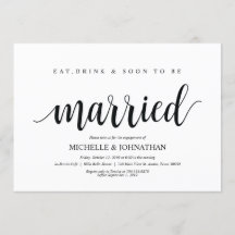 、結婚したに、婚約パーティの招待を食べて下さい、飲んで下さい