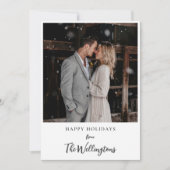 結婚したばかりのカップル向けのクリスマス・グリーティングカード シーズンカード (正面)