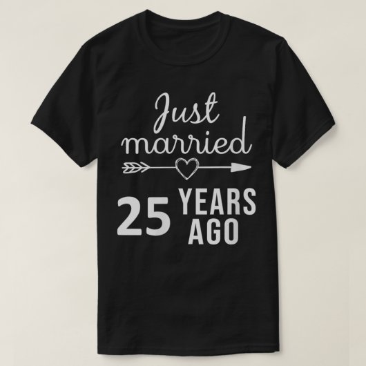 結婚したばかりの女性25周年記念ギフト Tシャツ (デザイン正面)