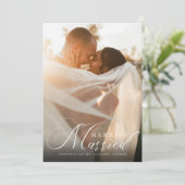 結婚したばかりの新婚夫婦のクリスマス写真 シーズンカード (スタンド正面)