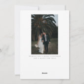 結婚したばかりの新婚夫婦のクリスマス写真 シーズンカード (裏面)