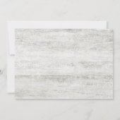 結婚したばかりの素朴な木製写真ポスト結婚式 招待状 (裏面)