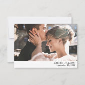 結婚したばかりの駆け落ちウェディングフォトQRコードカード (正面)