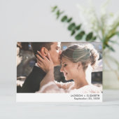 結婚したばかりの駆け落ちウェディングフォトQRコードカード (スタンド正面)