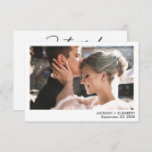 結婚したよ！現代的な駆け落ち写真のお知らせ (正面/裏面)