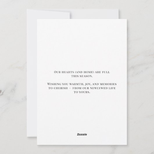 結婚したエレガントChristmas Red Bow新着写真3枚 シーズンカード (裏面)