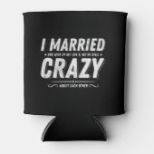 結婚したカップルおもしろい記念日引用文ラブ 缶クーラー (正面)