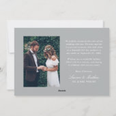 結婚したクリスエレガントスシルバー結婚の写真 シーズンカード (裏面)