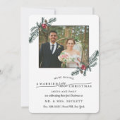 結婚したクリスマスの小結婚写真 シーズンカード (正面)