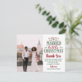 結婚したクリスマスの感謝カード サンキューカード (スタンド正面)