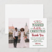 結婚したクリスマスの感謝カード サンキューカード (正面/裏面)