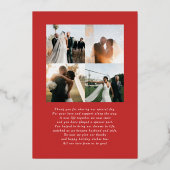 結婚したクリスマスの新しい写真白グラデーション 箔シーズンカード (裏面)