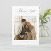 結婚したクリスマスの新作フォトコラージュ シーズンカード (スタンド正面)