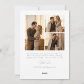 結婚したクリスマスの新作フォトコラージュ シーズンカード (裏面)