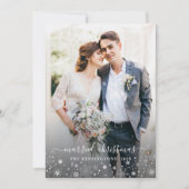 結婚したクリスマスの新婚エロペメントのホリデーフォト (正面)