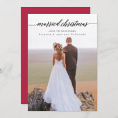 結婚したクリスマスの新婚写真 シーズンカード (正面/裏面)