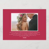 結婚したクリスマスの新婚写真 シーズンカード (裏面)