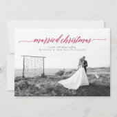 結婚したクリスマスの新婚写真 シーズンカード (正面)