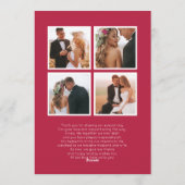 結婚したクリスマスの新婚写真 シーズンカード (裏面)