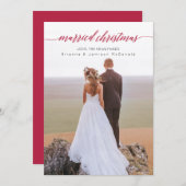 結婚したクリスマスの新婚写真 シーズンカード (正面/裏面)