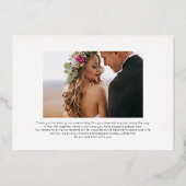 結婚したクリスマスの新婚写真 箔シーズンカード (裏面)