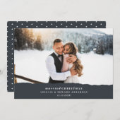 結婚したクリスマスの破裂した紙結婚の発表 (正面/裏面)