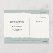 結婚したクリスマスの破裂した紙結婚の発表 ポストカード (裏面)