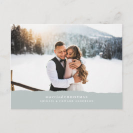 結婚したクリスマスの破裂した紙結婚の発表 ポストカード