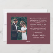 結婚したクリスマスエレガント金ゴールド結婚タイプの写真 シーズンカード (裏面)