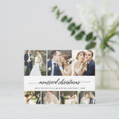 結婚したクリスマススクリプト休日7フォトコラージュ シーズンポストカード (スタンド正面)