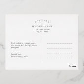 結婚したクリスマスフォイル新着ホリディポストカード 箔シーズンポストカード (裏面)