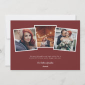 結婚したクリスマスフォトオーバーレイホリデーカード シーズンカード (裏面)