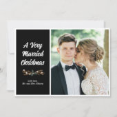 結婚したクリスマスフラットホリデーカード シーズンカード (正面)