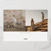 結婚したクリスマスブラシ台本クリスマスフォト 箔シーズンカード (裏面)