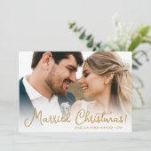 結婚したクリスマス写真ホリデーカード シーズンカード (スタンド正面)