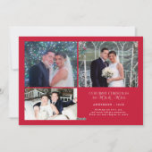 結婚したクリスマス写真新婚カップル結婚ズ シーズンカード (裏面)