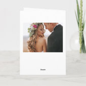 結婚したクリスマス新婚の写真を折り畳み シーズンカード (裏面)